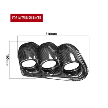 Do Mitsubishi Lancer EVO 7 8 9. generacji 2001-2007, z prawdziwego włókna węglowego, z deską rozdzielczą i trzema potrójnymi uchwytami na wskaźniki, akcesoria samochodowe 10 best sales evo 8 włókno węglowe - №5