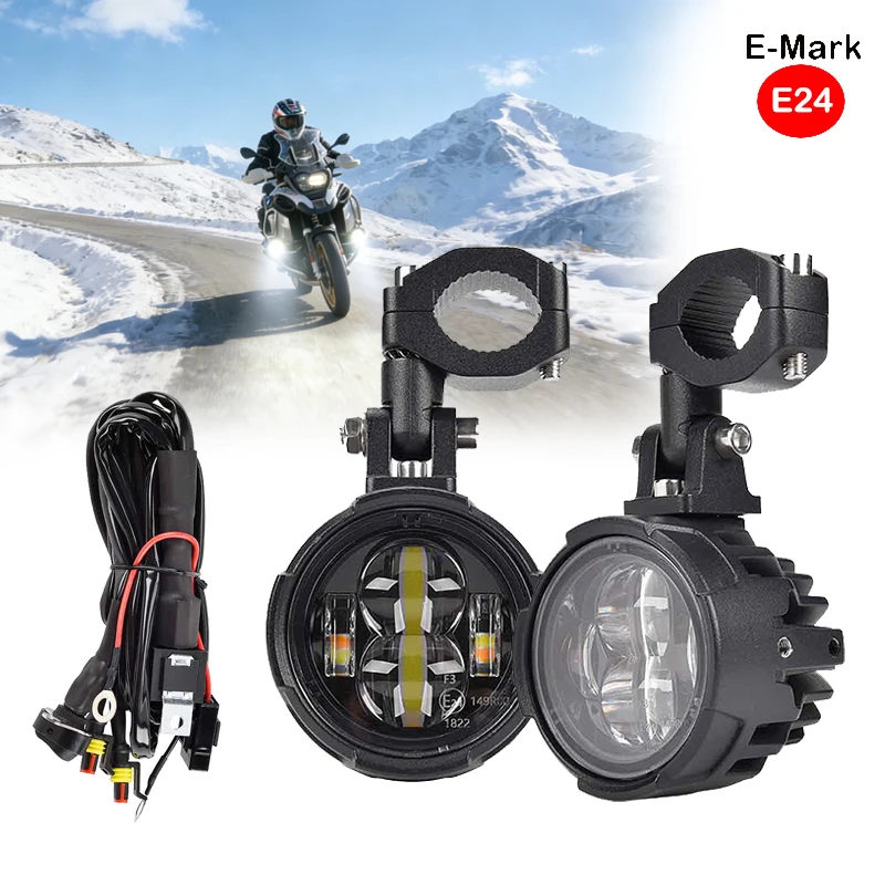 

Противотуманные фары для мотоцикла, светодиодные лампы в сборе, водонепроницаемые для BMW R1200GS F800GS F700GS F650 K1600, вспомогательные фары для мотоцикла