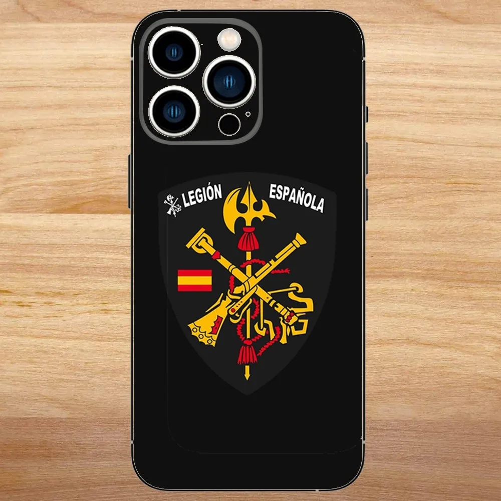 Spanish Legion Phone Case For iPhone15,14,13,12,11,Pro,Max,Plus,Mini,X,XS,XR,8,7,6,S,Plus,SE Soft Black Case