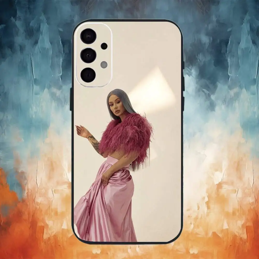 Необычный чехол для телефона I-Iggy Azalea для Samsung S25,24,23,22,30,21,10,9,Ultra,Plus,Lite Soft Black Case