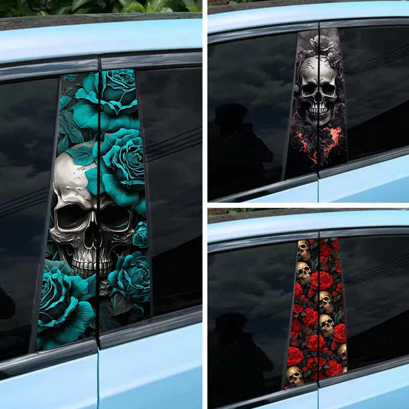 

Car Stickers Skeleton Fashion Accessories Para Auto Scratch Waterproof Scratch Car Center Pillar Sticker For BMW For Tesla 통풍시트
