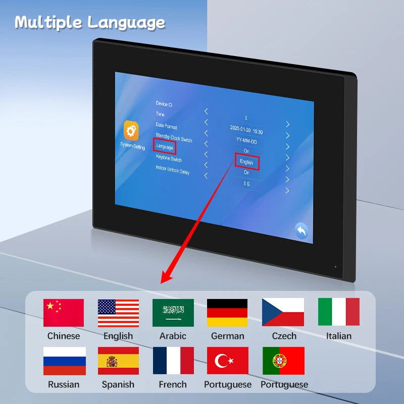 Système d'interphone vidéo intelligent WIFI visiophone interphone sonnette sans fil interphone vidéo sonnette