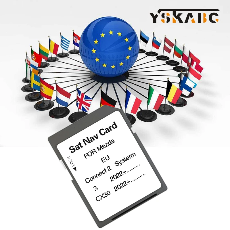 SD Card Update Latest Europe Russia Ukraine Turkey Maps Sat Nav for Mazda 3 CX30 2022+ Multimedia Connect 2 Navigation 32GB