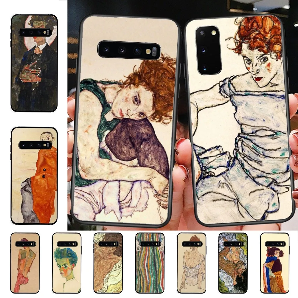 Egon Schiele Phone Case For Samsung S 9 10 20 21 22 23 30 23plus lite Ultra FE S10lite Fundas