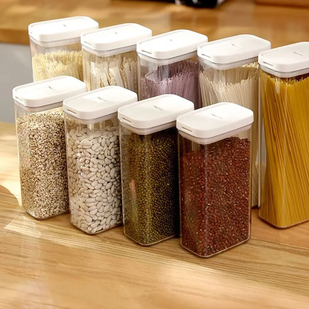 

1200ML Pasta Storage Container Kitchen Canister Sealing Cap Noodle ganizer for Pantry Spaghetti Container Large Plastic Food Jar