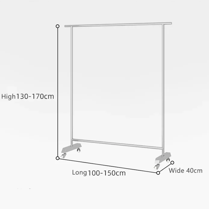 Регулируемая подставка для мобильной одежды с колесиком, магазин одежды, витрина из нержавеющей стали