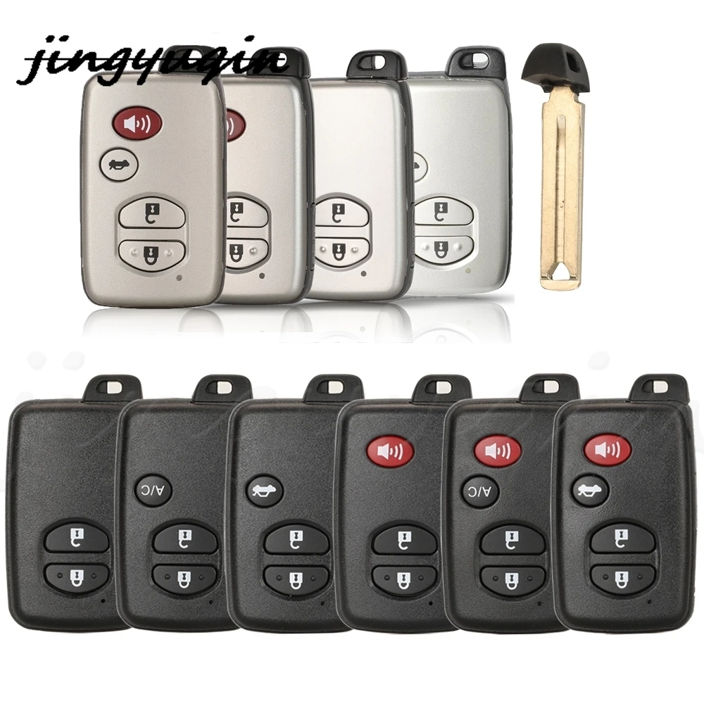 

jingyuqin 10pcs 2/3/4 Buttons Remote Car Key Shell Case For Toyota Aurion Avalon Landcruiser Camry Highlander RAV4