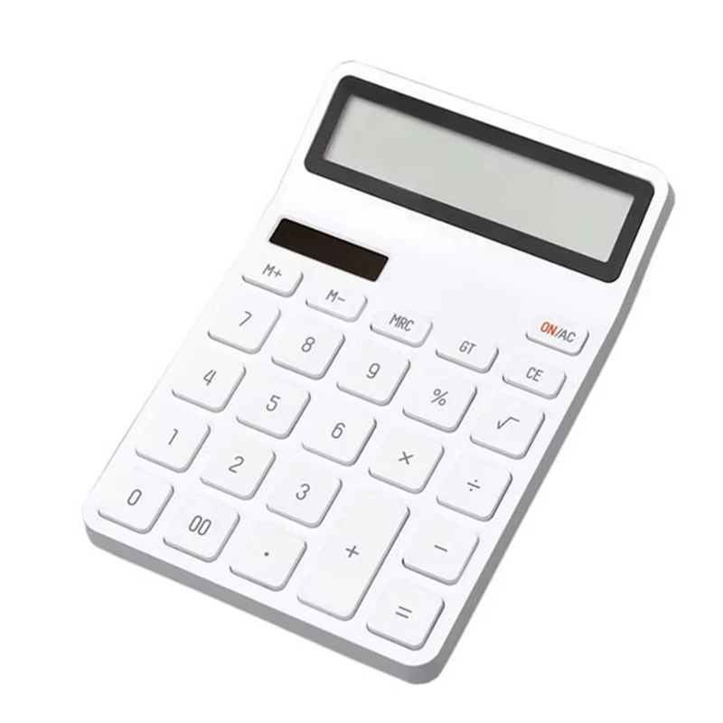 NEW-Business Desktop Calculator Battery Light Energy Save Power Calculator Sensitive 12-Digit Widescreen Calculator