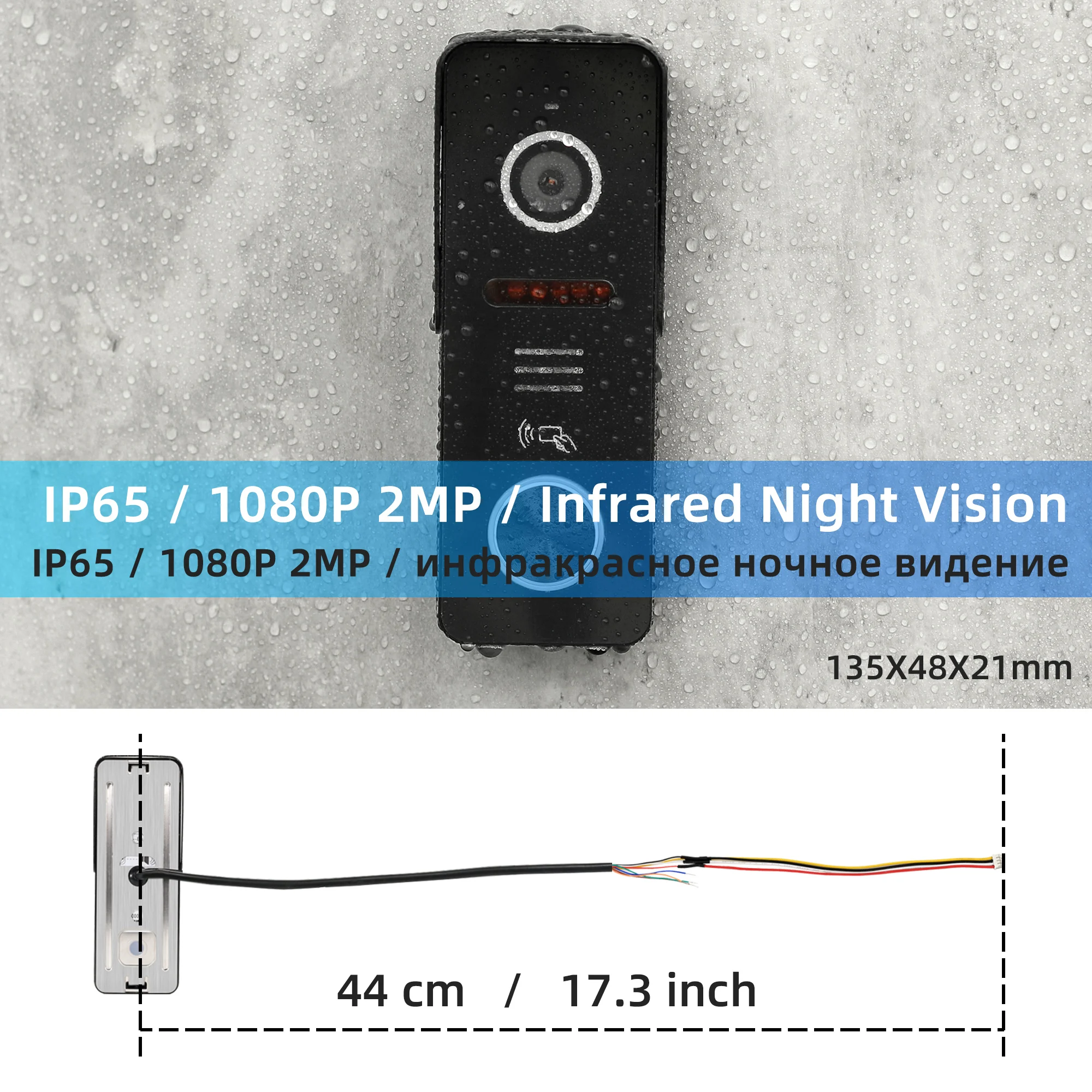 tuya visiophone sans fil,interphone visiophone,visiophone filaire avec caméra,caméra de sonnette vidéo, écran tactile 10 pouces, sonnette de rue 1080P, déverrouillage RFID, enregistrement de détection de mouvement