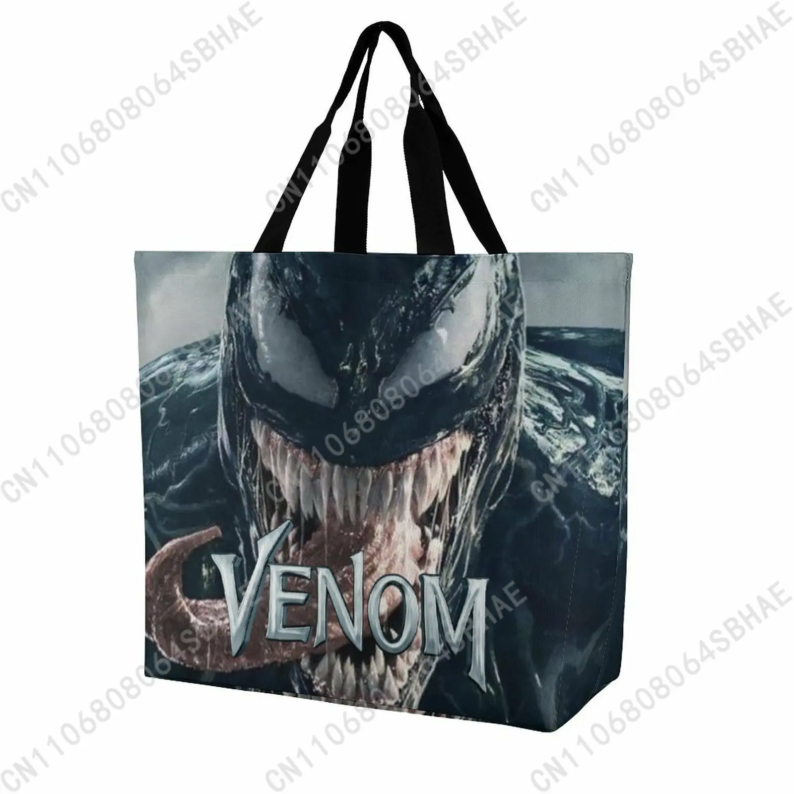 Bolso de mano de gran capacidad Marvel Venom, bolsas de compras para mujer, bolso de compras reutilizable, regalo de uso diario, Cosplay personalizado