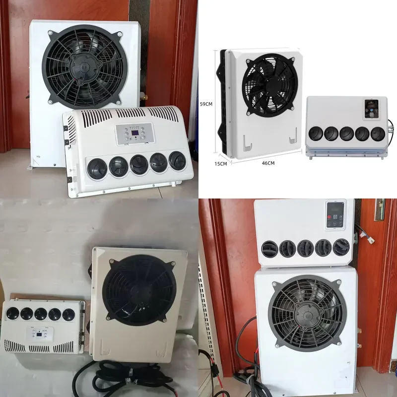 12V 24V Universal Electric Air Conditioning Compressor for Vehicle Truck Cab RV Caravan Parking AC System