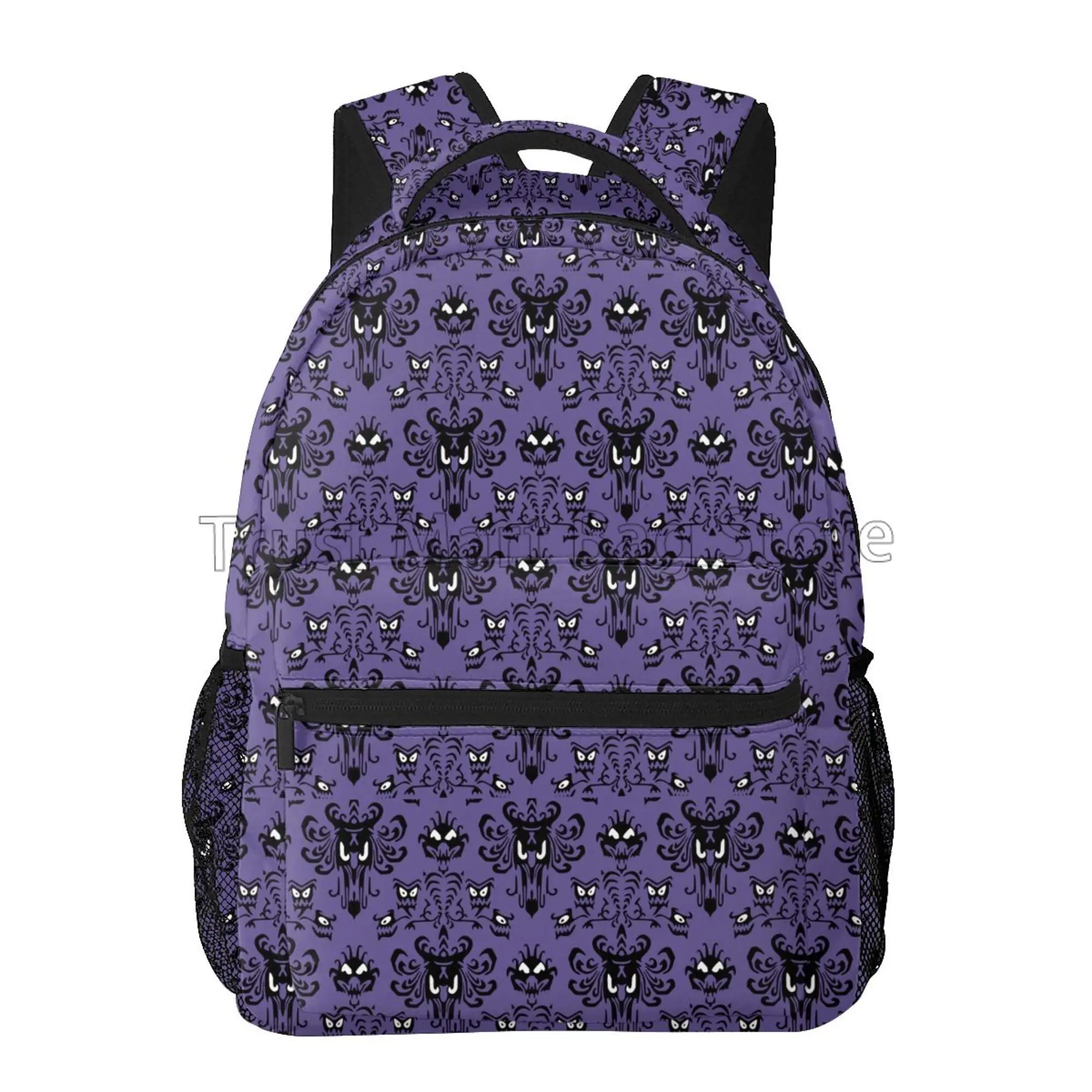 Happy Haunted Mansion Laptop Backpack Student School Book Bag Large Casual Shoulder Bags Unisex Travel Hiking Camping Daypack