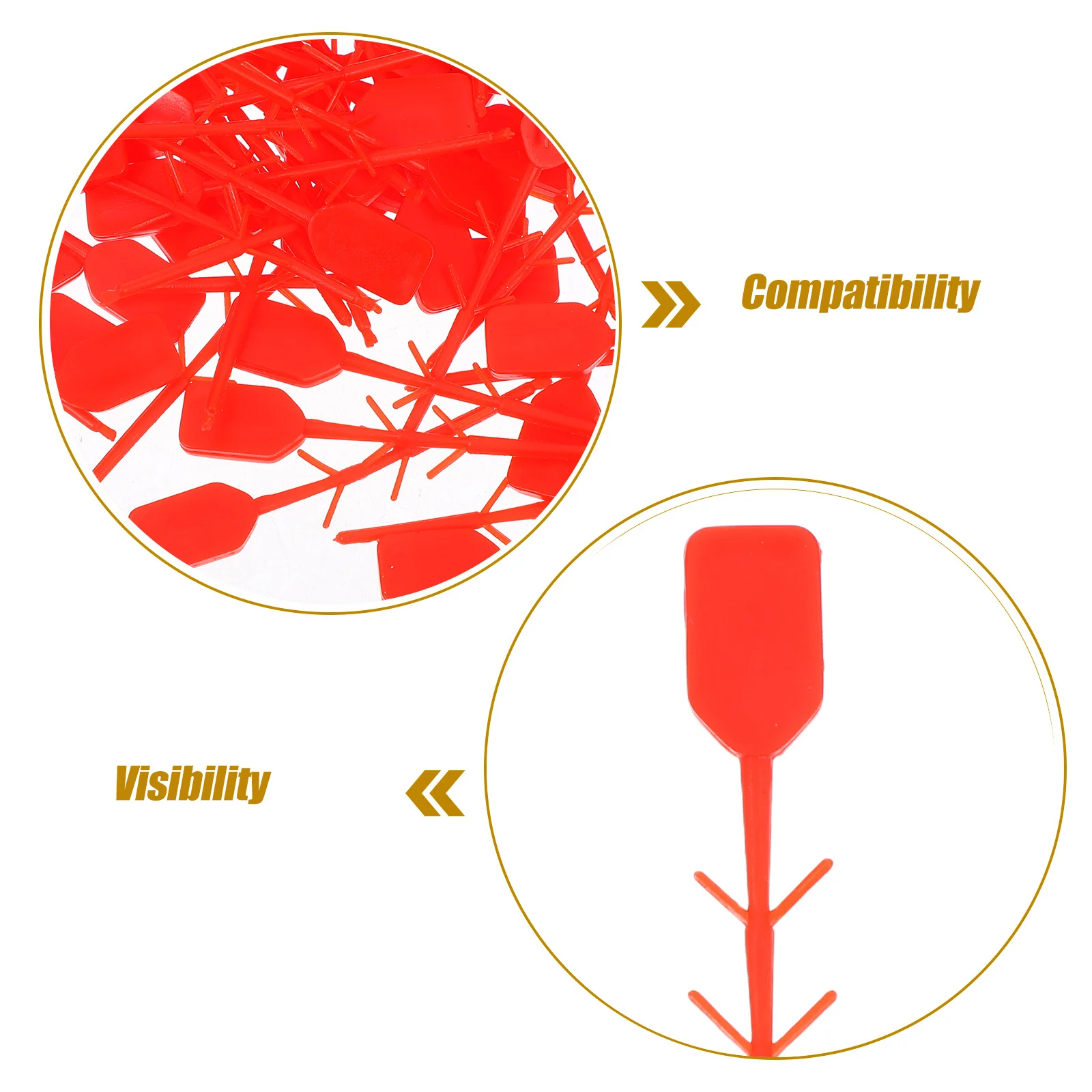 100 PCS Acessórios para extintor Zip Ties Selo de segurança de plástico de PVC