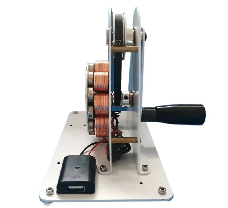 Manual Generator, Emergency USB Charging 12V Permanent Magnet Small Power Generation, Physical Electromagnetic