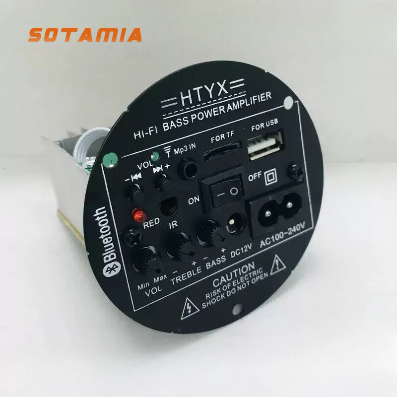 

SOTAMIA 25 Вт Bluetooth усилитель сабвуфера аудио плата 12 В 220 В радио MP3 декодирование усилитель монодинамик Amplificador домашний усилитель