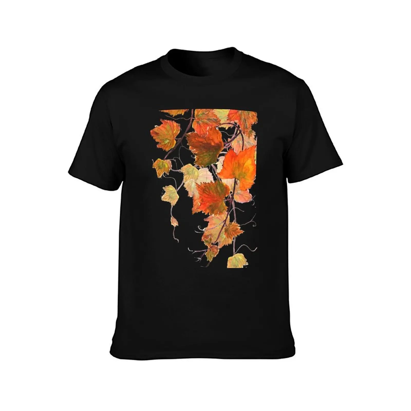 orange grapevine watercolor T-Shirt Thanksgiving Day Tee Top T-Shirt