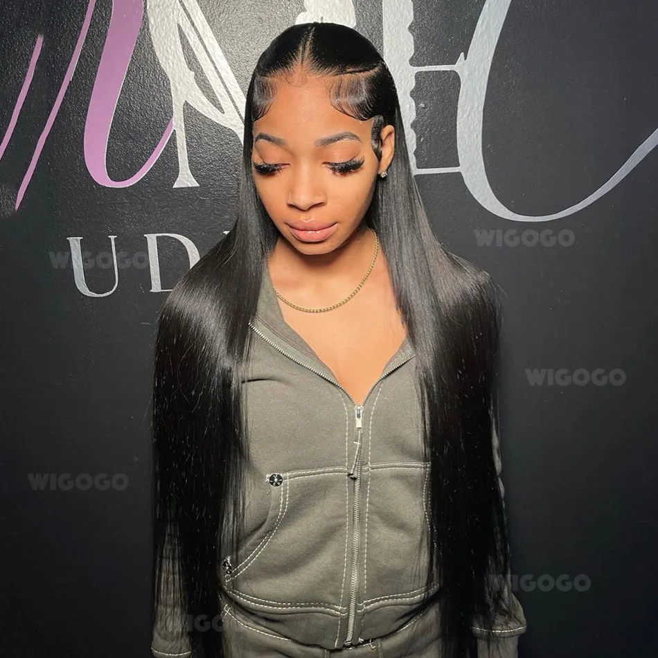 

Straight Lace Front Wigs 13X4 13X6 Hd Lace Frontal Wig Glueless Bone Straight Human Hair Wigs 30 40 Inch 4X4 5X5 Closure Wig