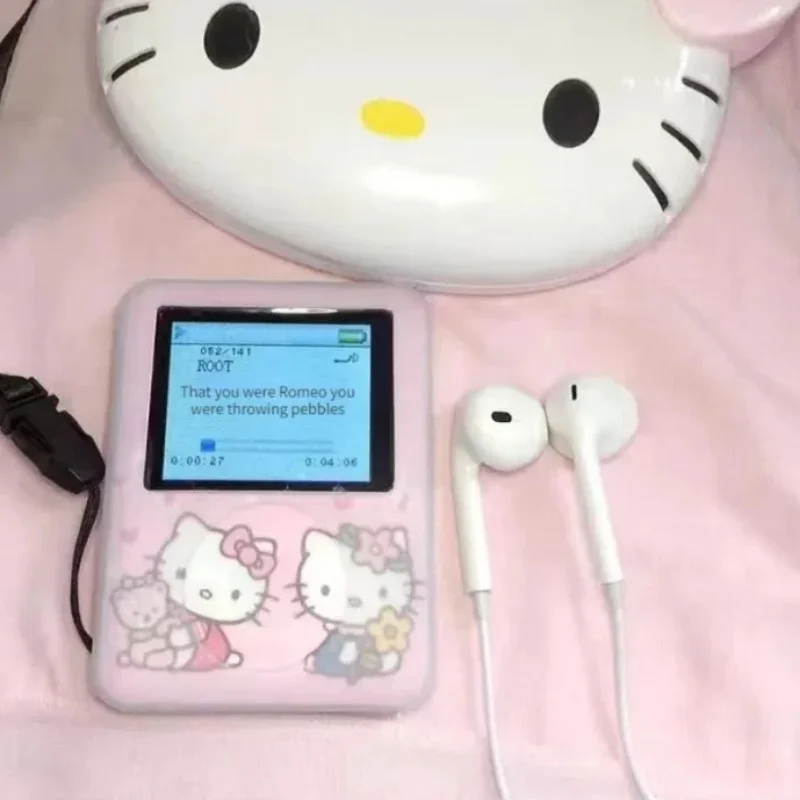 سانريو مرحبا كيتي طالب Mp3 الكرتون الرياضة المحمولة رقيقة جدا موسيقى صغيرة وكمان أنيمي الشكل Kawaii وكمان للموسيقى هدية