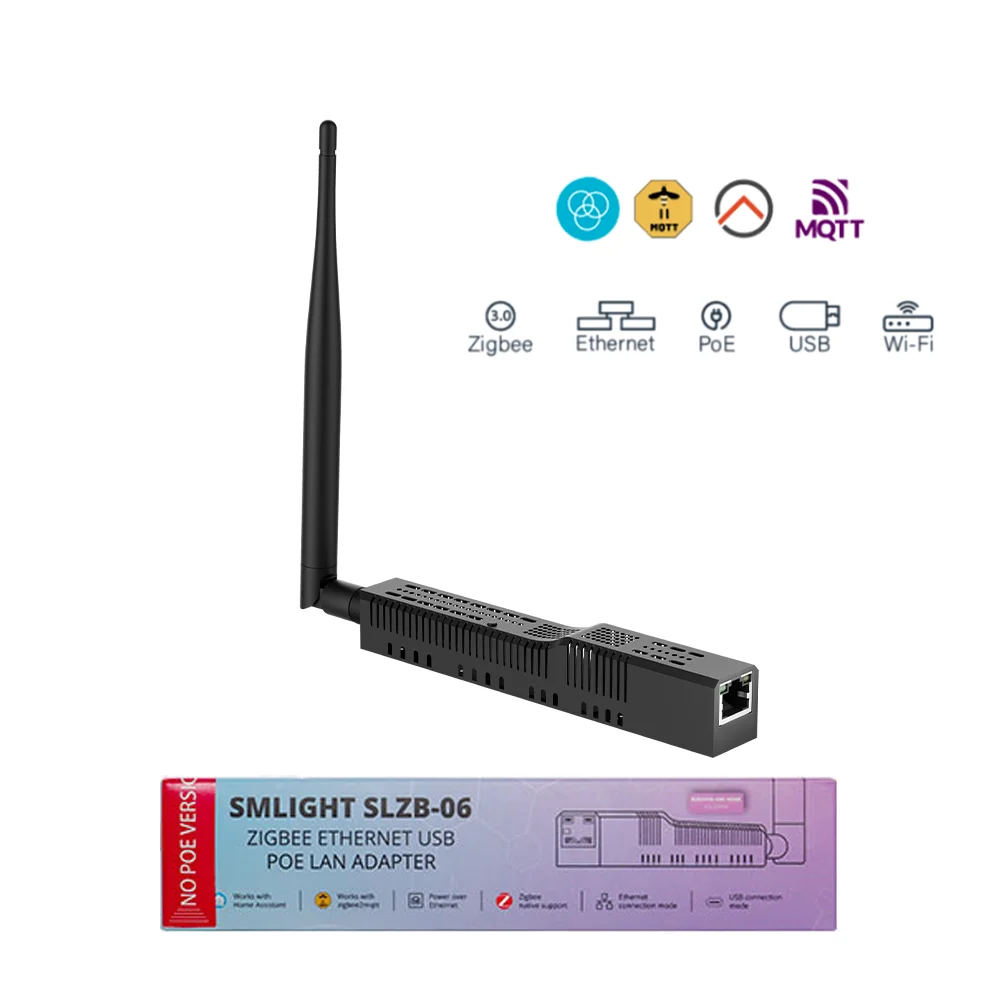 

Zigbee 3.0 SLZB-06 без POE BASED CC2652P для Ethernet, Wi-Fi и USB-координатора шлюза работает с ZHA, Home Assistant, Zigbee2MQTT