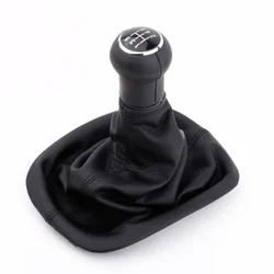 New 5 Speed Gear Shift Knob Gaitor Boot Black PU Leather Shift Knob Boot for VW Passat B5 Volkswagen