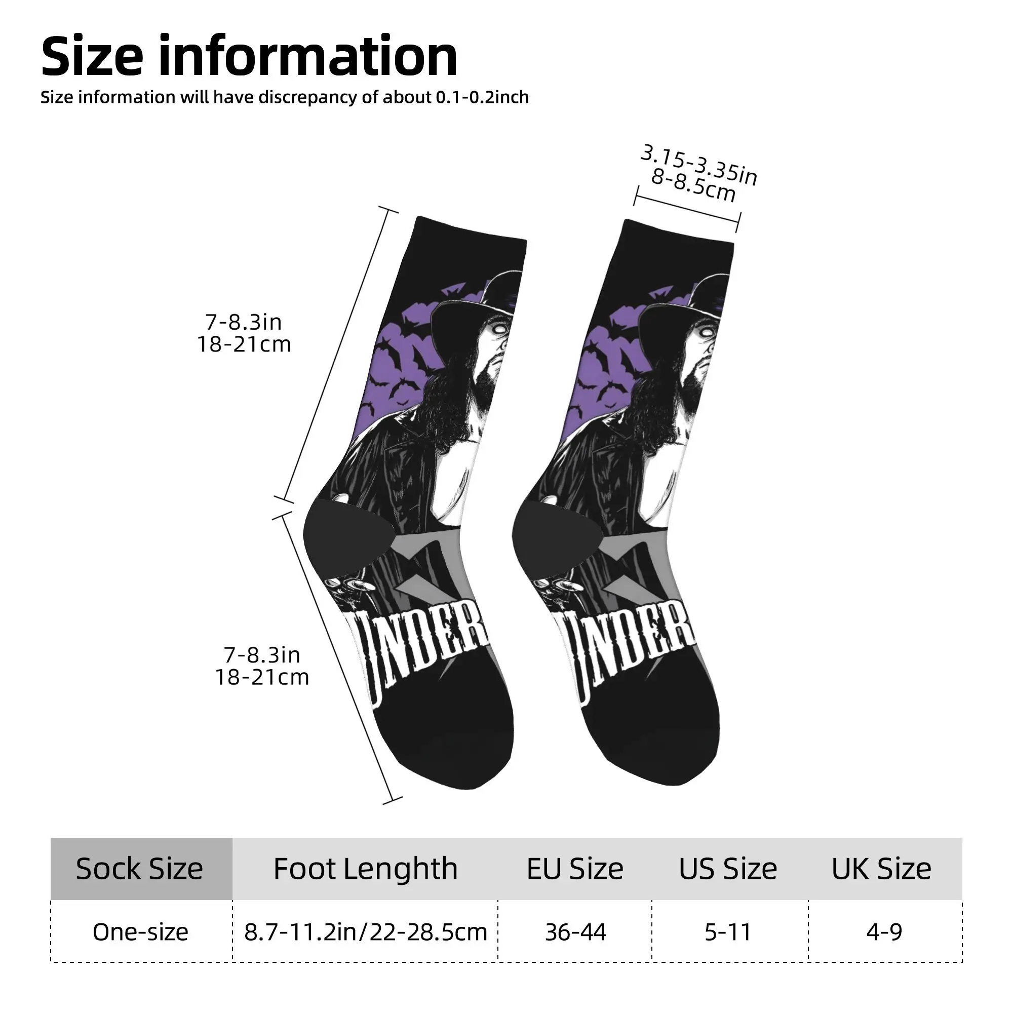 جوارب مصارعة Undertaker جوارب كاواي شتوية غير قابلة للانزلاق للنساء والرجال جوارب تسلق برسومات ناعمة