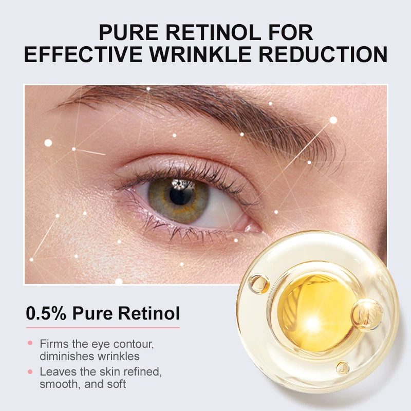 Retinol Eye Cream Dark Circles Usuń worki pod oczami Witamina C Wybielający krem nawilżający Usuwanie zmarszczek Eye Stick Pielęgnacja skóry Uroda