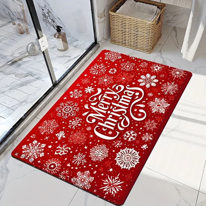 Christmas Snowflakes Welcome Door Mats Home Decor Carpet for Living Room Kitchen Hallway Balcony Rugs Christmas Decorations