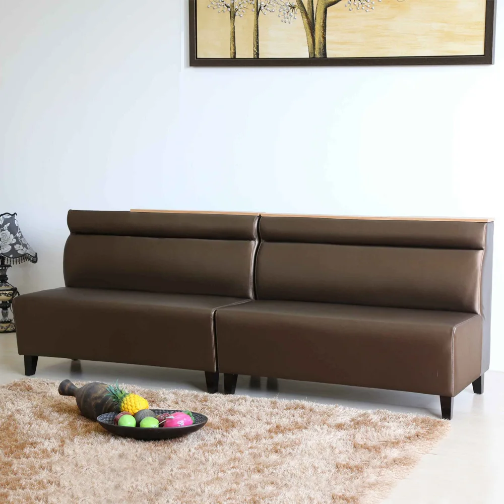 Leather art commercial booth sofa, casual office backrest sofa chair