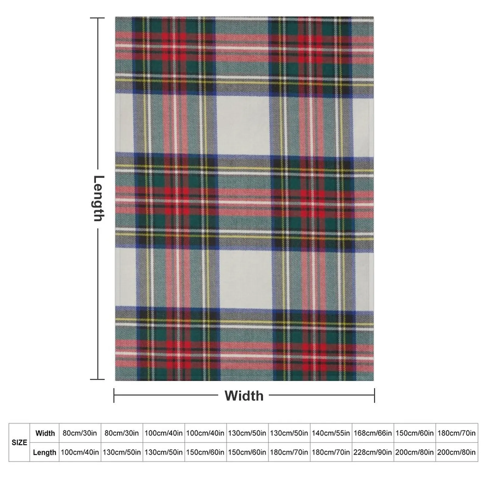 Stewart Dress Scottish Tartan Throw Blanket couch cozy soft plush fuzzy picnic outdoor blanket