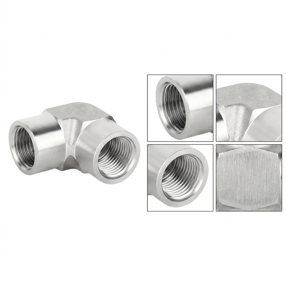 90 Degree Elbow 3/4 Inch NPT Female To Female Pipe Fitting High Pressure 2800 PSI Forged=adapter For Industrial Plumbing System
