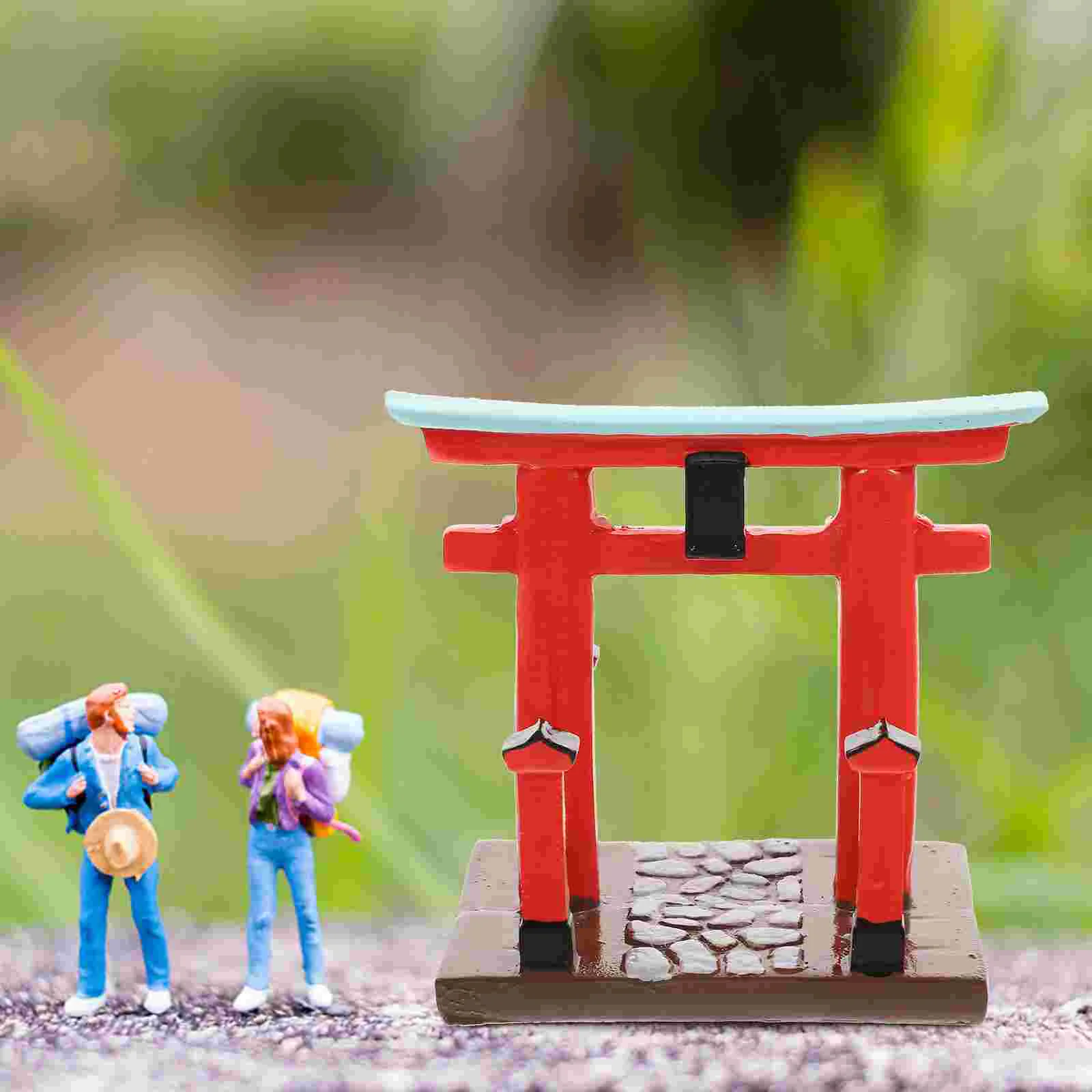 Torii Gate Accessories Miniature House Model Decor Statue Prop Resin Miniatures Scene Decoration