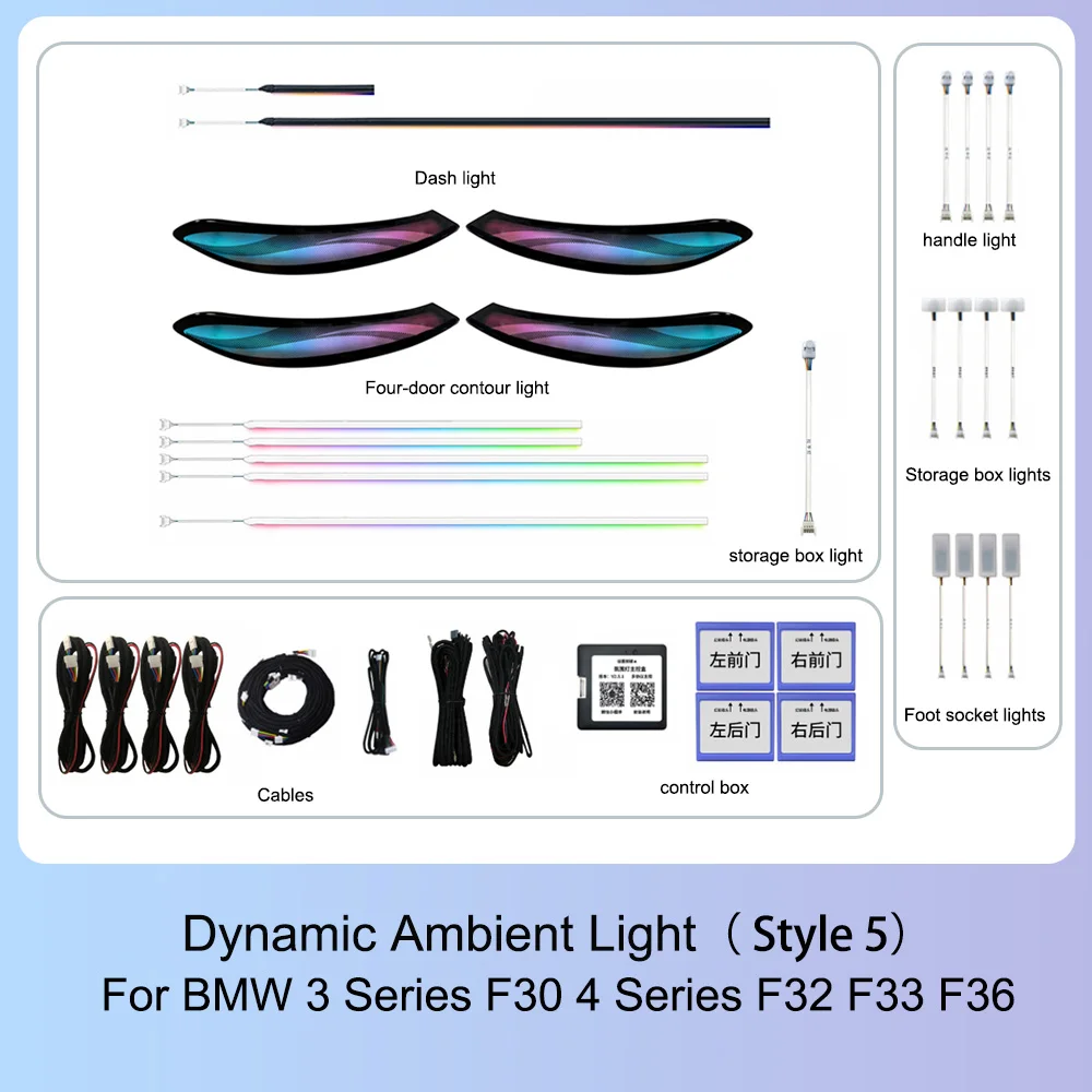 Dynamische Actieve Omgevingsverlichting Voor BMW 3 Serie F30 4-serie F32 F33 F36 LED Licht Upgrade Accessoires Sfeerverlichting
