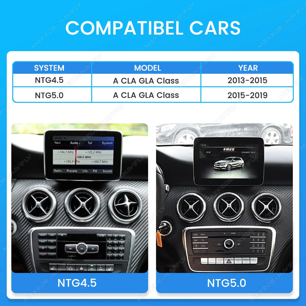MEKEDE 1920*720 Autoradio mit Wireless Carplay und Android Auto für Mercedes-Benz A-Klasse CLA GLA W176 W117 X156 NTG4.5 NTG5.0 Multimedia-Bildschirm, 24-Stunden-Versand aus EU-Lager, Mirrorlink-Display, Airplay, beibehaltung des originalen Autosystems, Unterstützung für Bluetooth und AHD-Kamera – Detail 3