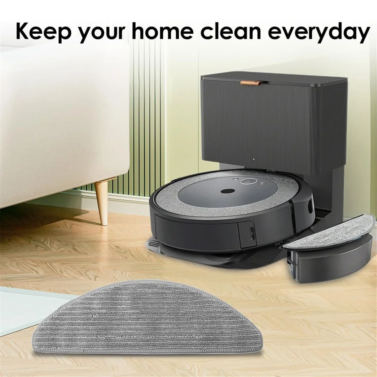 12 pacotes de panos de esfregão de substituição para peças sobressalentes de vácuo Combo I5, I5 +, J5, J5 +