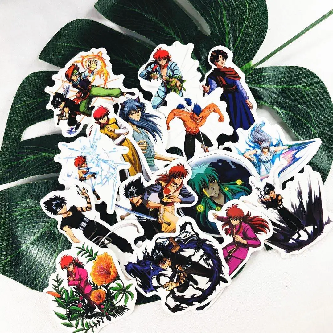 ملصقات كرتونية YuYu Hakusho ، حقيبة إبداعية ، سكوتر ، مستلزمات تزيين السيارة ، مقاومة للماء ، 50 *