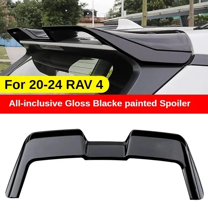 Black Red White Carbon Look Painted High Quality  ABS Spoiler Wing For 2020 2021 2022 2023 2024 Toyota Rav4 4