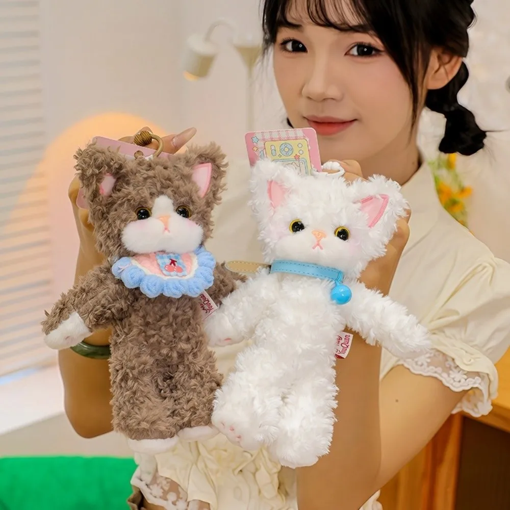 Fashion 19cm Plush Companion Doll Curly German Cat Super Soft Animal Doll Pandent Plush Animal Shape Bag Charm Sleeping Gift