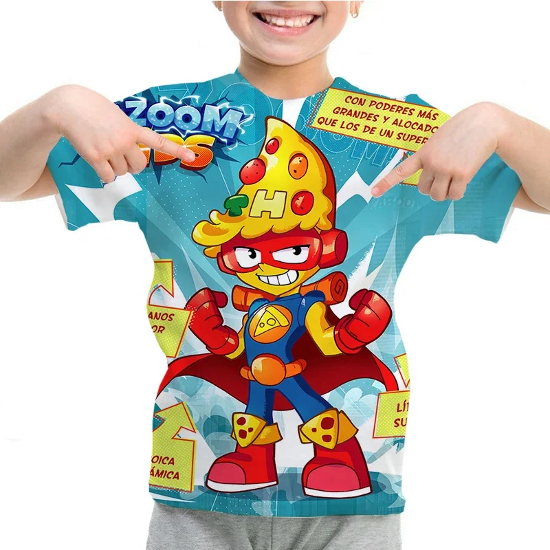 

2025 Popular Fashion Cool Anime Outdoor Street Wear Summer Children's Comfortable Versatile T-shirt New Super Item Kazoom Power