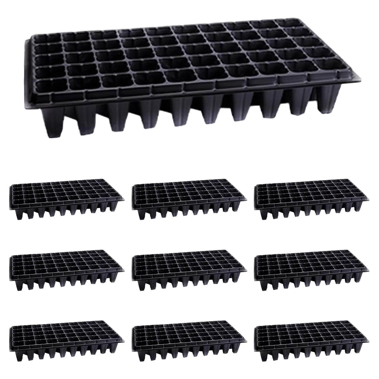 

10Pcs 50 Cell Germination Trays Reusable Seedling Starter Planting Pots for Vegetables Flowers Beans Sprouts Growing