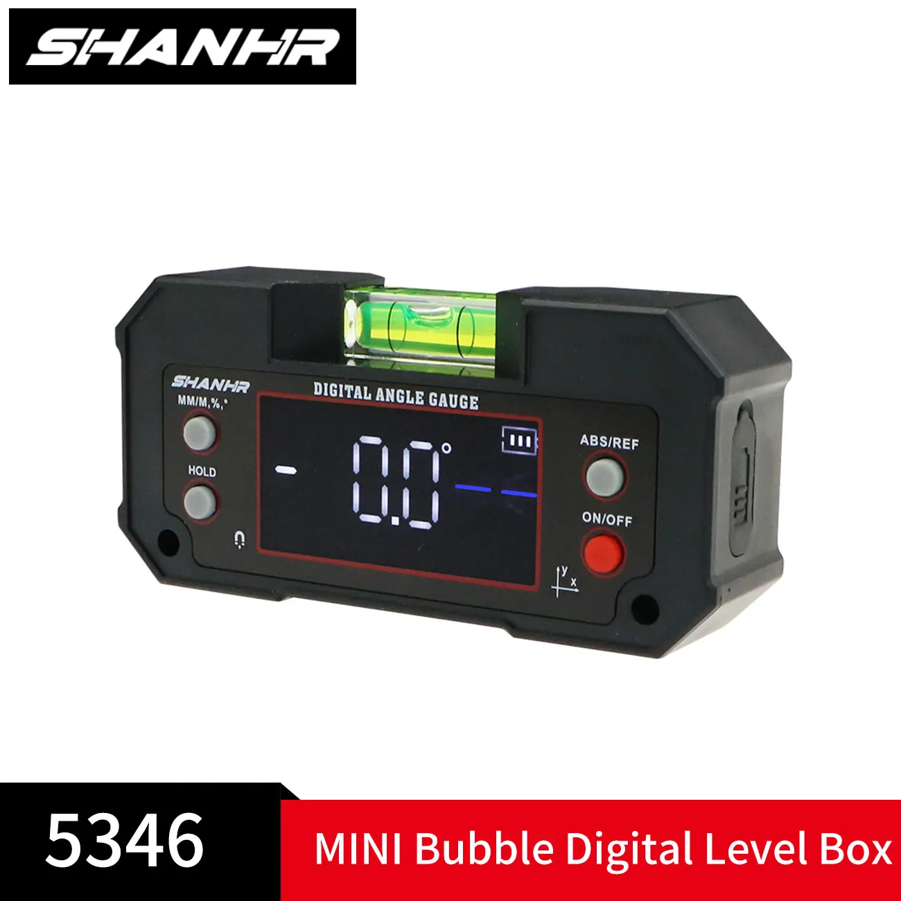 SHAHE Digital Angle Finder with Level Bubble Dual Axis Rechargable Digital Angle Gauge Magnetic Digital Level Box Protractor