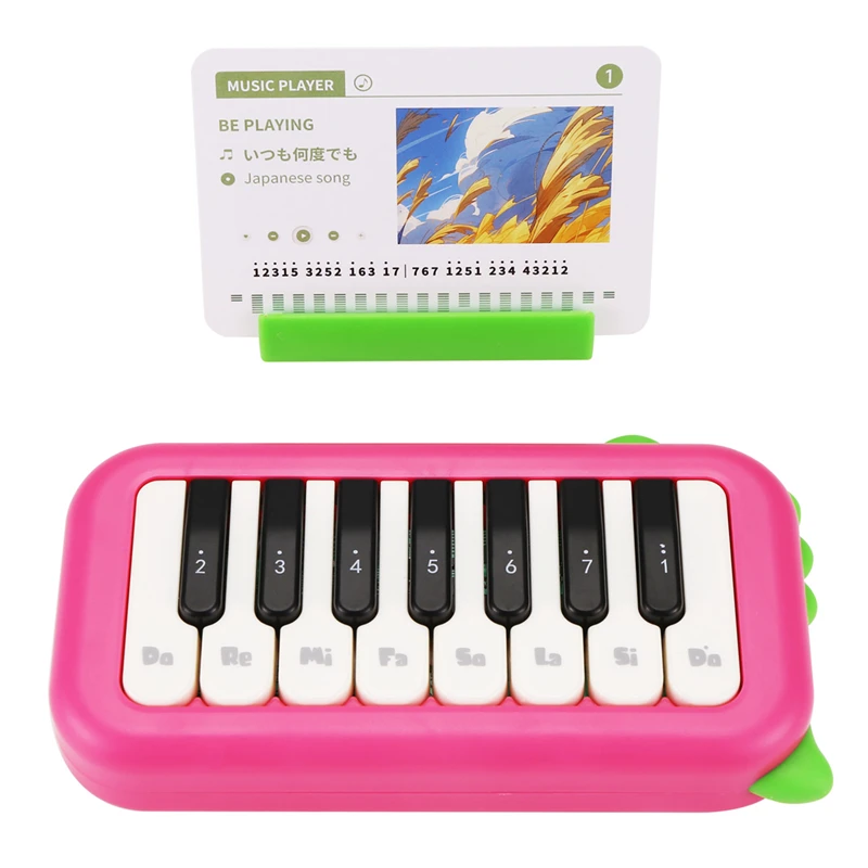 

New-15Key Pocket Piano Mini Electronic Piano One Click Switching Between 3 Different Tones Illuminated Keys Music Instrument