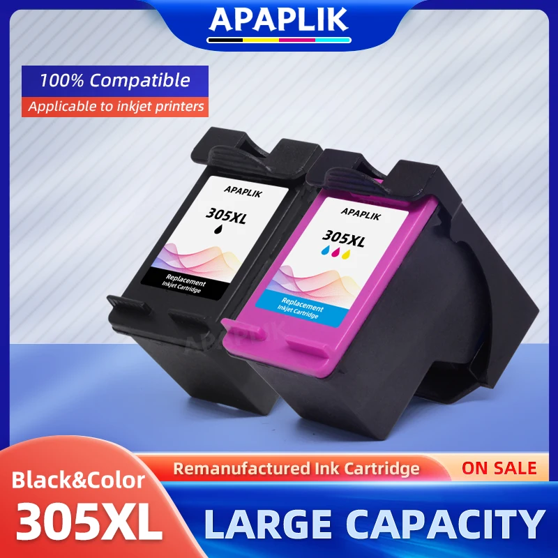 

APAPLIK Remanufactured For HP 305 XL Ink Cartridges For HP Deskjet Series 2700 Envy Series 4200 6020 6030 6400 6430