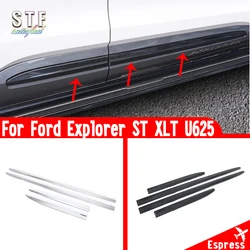 ABS Side Door Body Molding Moulding Trim For Ford Explorer ST XLT U625 2020 2021 2022 2023 Car Accessories Stickers