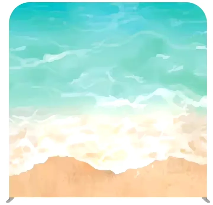 

Custom 8x8ft sea wave Advertising Backdrop Stand Photography Background for Photo Booth