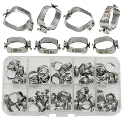 20Sets Dental Orthodontic Bands M Series Pre-welded With Covnterible Roth 0.022 1st Molar Tubes Conv Tube Small Cleat 34#+-39#