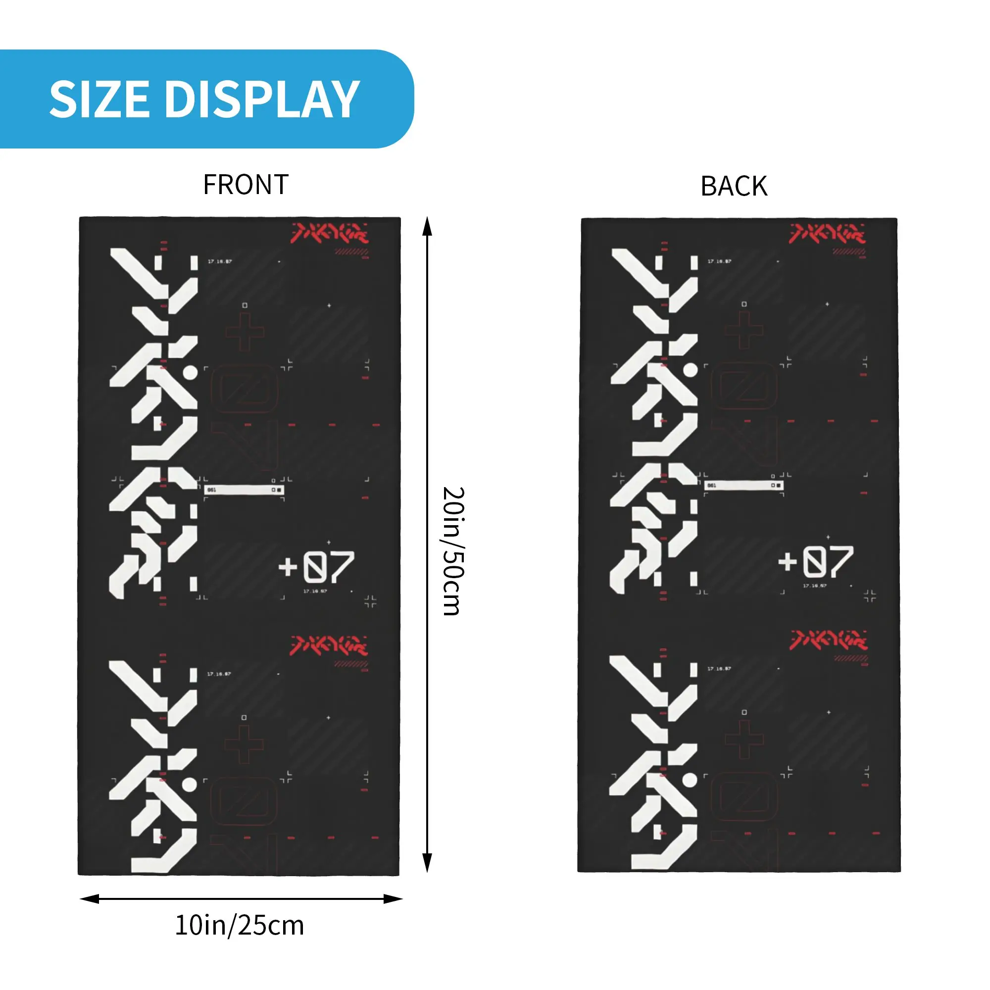 Custom Japanese Techwear Winter Headband Neck Warmer Women Men Hiking Hunting Tube Scarf Tech-Inspired Style Face Bandana Gaiter