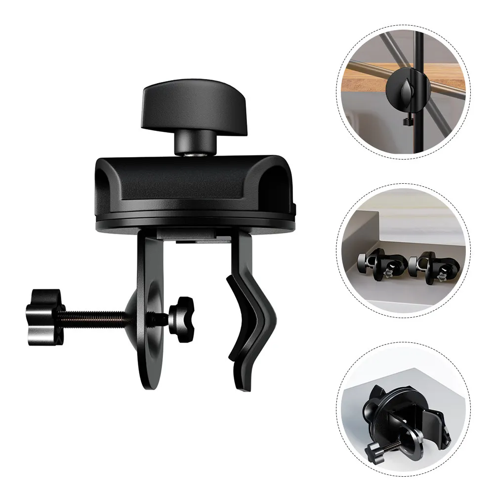 

Mic Clamp Microphone Desk Arm Clip 15Mm Boom Arm Desk Mount Clamp Adjustable Rotating Plate for Stage Performance