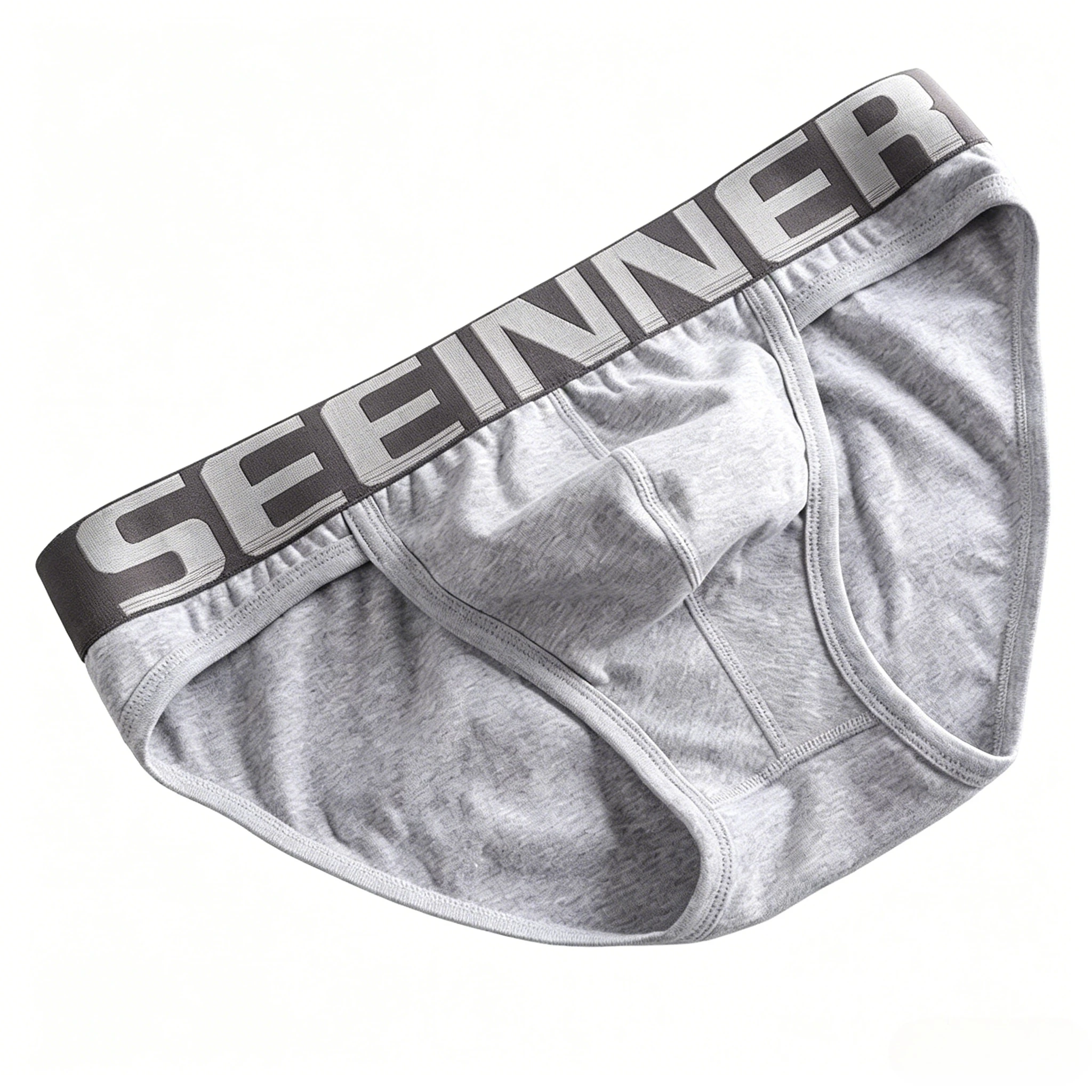 

Men's Cotton Low-rise Briefs, Sexy U-convex Pouch, Comfortable Trendy Letter Waistband Underpants