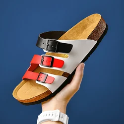 2024 New Woman Sandals Brand Soft Sandals Female Beach Casual Shoes Platform Cork Slides Original Male Non-slip Flip-flop Summer