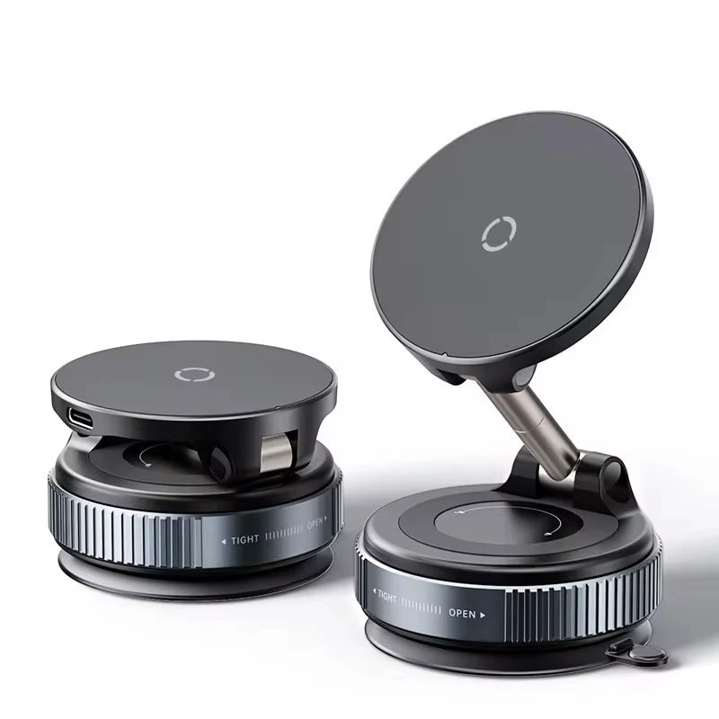 

Vacuum Magnetic Car Phone Holder, wireless charger, Mirror Gym Bath Shower Stand for iPhone 16 15 14 13 12 Pro Max Samsung